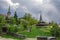 The traditional wooden Poienile Izei Hill Church. Maramures, Ro