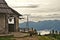 Traditional wooden shepherd cottage in Julian Alps