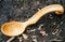 Traditional wooden spoon carved from hawthorn wood