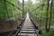 traditional wooden suspension bridge