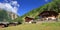 Traditional wooden swiss houses in the Alps mountain, Binn, Binntal, Switzerland