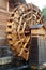 Traditional wooden water wheel