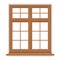 Traditional wooden window, isolated