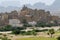 Traditional Yemeni mud brick buildings town, Hadramaut, Yemen.