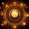 Traditional Yin-Yang Mandala in Candlelight