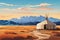 traditional yurt in beautiful nature landscape AI generated