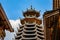 Traditional Zhuang nationality architecture in Nanning, Guangxi, China, nine-story wooden tower