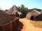 Traditional Zulu straw huts rondavels. South Africa.