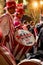 Traditionally dressed people during yearly anniversary celebration of white city Arequipa