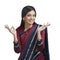 Traditionally Indian woman gesturing