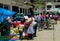 Traditionaly dressed latin american women in the market