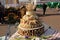 traditions traditional festive wedding Russian Belarusian Slavic bread loaf close up