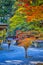 Tradtional Japanese Torii Gates of Shinto Shrine With Wooden Lanterns At Koyasan Mountain At Fall