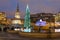 Trafalgar Square in London at Christmas