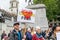 TRAFALGAR SQUARE, LONDON/ENGLAND- 29 August 2020: LOVE CONQUERS FEAR at the Unite for Freedom rally