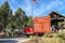 Traffic Arriving at Grand Canyon National Park South Rim Toll Booths and Entrance Fees Sign