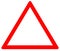 Traffic, Attention or caution triangle blank sign