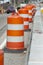 Traffic Barrels Shallow DOF Vertical