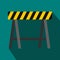 Traffic barrier icon, flat style