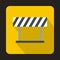 Traffic barrier icon in flat style