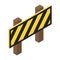 Traffic barrier isometric 3d icon