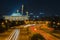 Traffic blurs along the parkways of Seoul City at Night,korea.