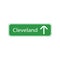 Traffic boards of cleveland city of usa