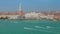 Traffic of boats in the Venetian lagoon