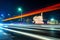 Traffic on bridge at night in nanchang