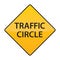 traffic circle warning sign. Vector illustration decorative design