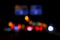 traffic in the city night Circular colorful bokeh light