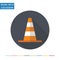 Traffic cone flat icon