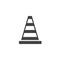 Traffic cone icon vector