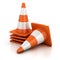 Traffic cone isolated