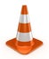 Traffic cone isolated over white