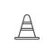 Traffic cone line icon