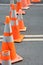 Traffic cones blocking street