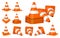 Traffic cones icon