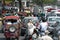 Traffic Congestion, Street Scene, City People in India