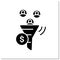 Traffic conversion glyph icon