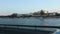 Traffic on the Danube promenade in Budapest in the evening.