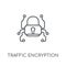 traffic encryption linear icon. Modern outline traffic encryptio