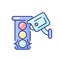 Traffic enforcement camera RGB color icon