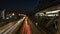 Traffic on German highway at dusk