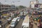 Traffic jam at the central part of the city in Dhaka, Bangladesh.