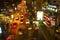 Traffic jam in city centre at night. Bangkok\'s traffic problem getting worse