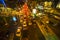 Traffic jam in city centre at night. Bangkok\'s traffic problem getting worse