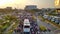 Traffic Jam at evening rush hour in Ho-Chi-Minh-City