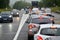 Traffic jam on the French road