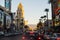 Traffic jam in Hollywood boulevard